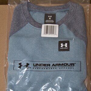 Under Armour Boys Blue Long Sleeve Shirt, Size 4, New